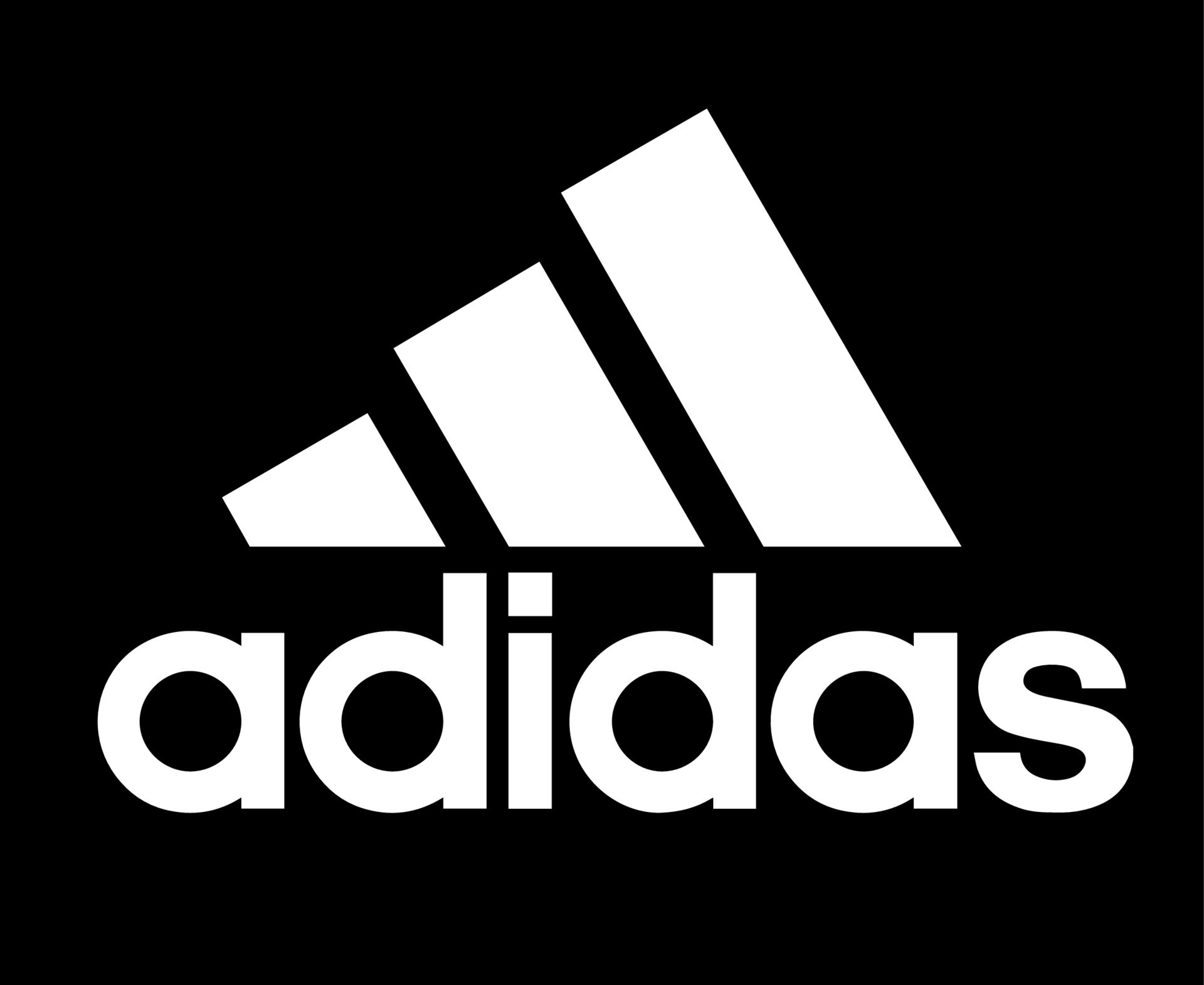 adidas logo white symbol with name clothes design icon abstract football illustration with black background free vector